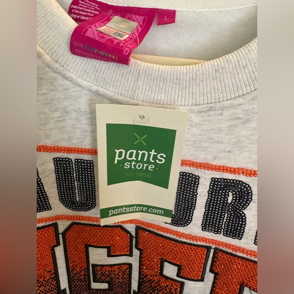 Queen of Sparkles Auburn Tigers Gameday Sweatshirt Large Gameday War Eagle - Picture 11 of 14